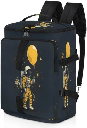 Large Carry on Backpack for Women Men Multi-function Gym Duffle Bag Astronaut in Space Backpack Polyester Waterproof Duffel Bags