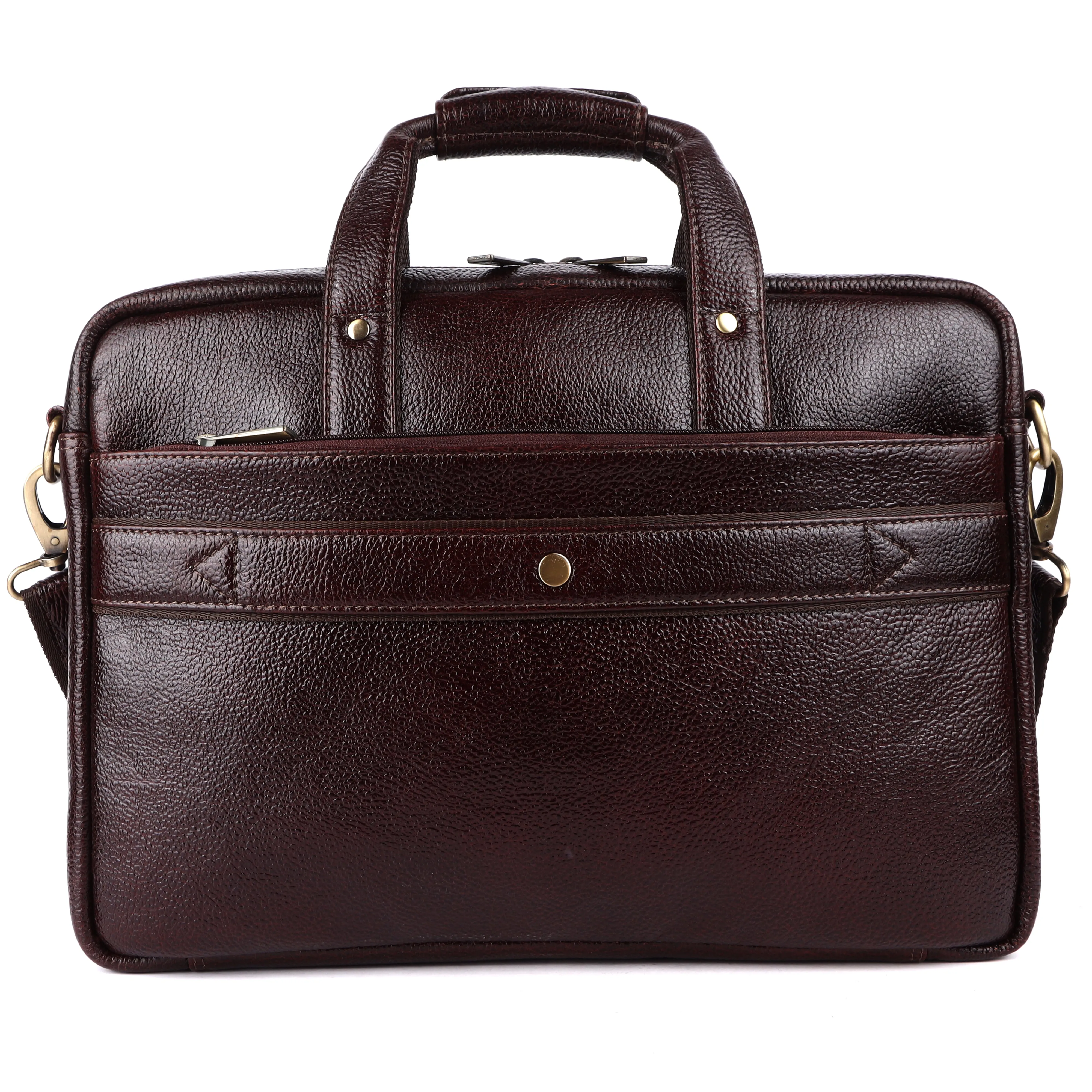 Laveri® Genuine Leather Laptop Messenger bag #2866 Brown