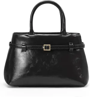 Leather Handbags for Women Small Tote Bag Top Handle Purse Satchel