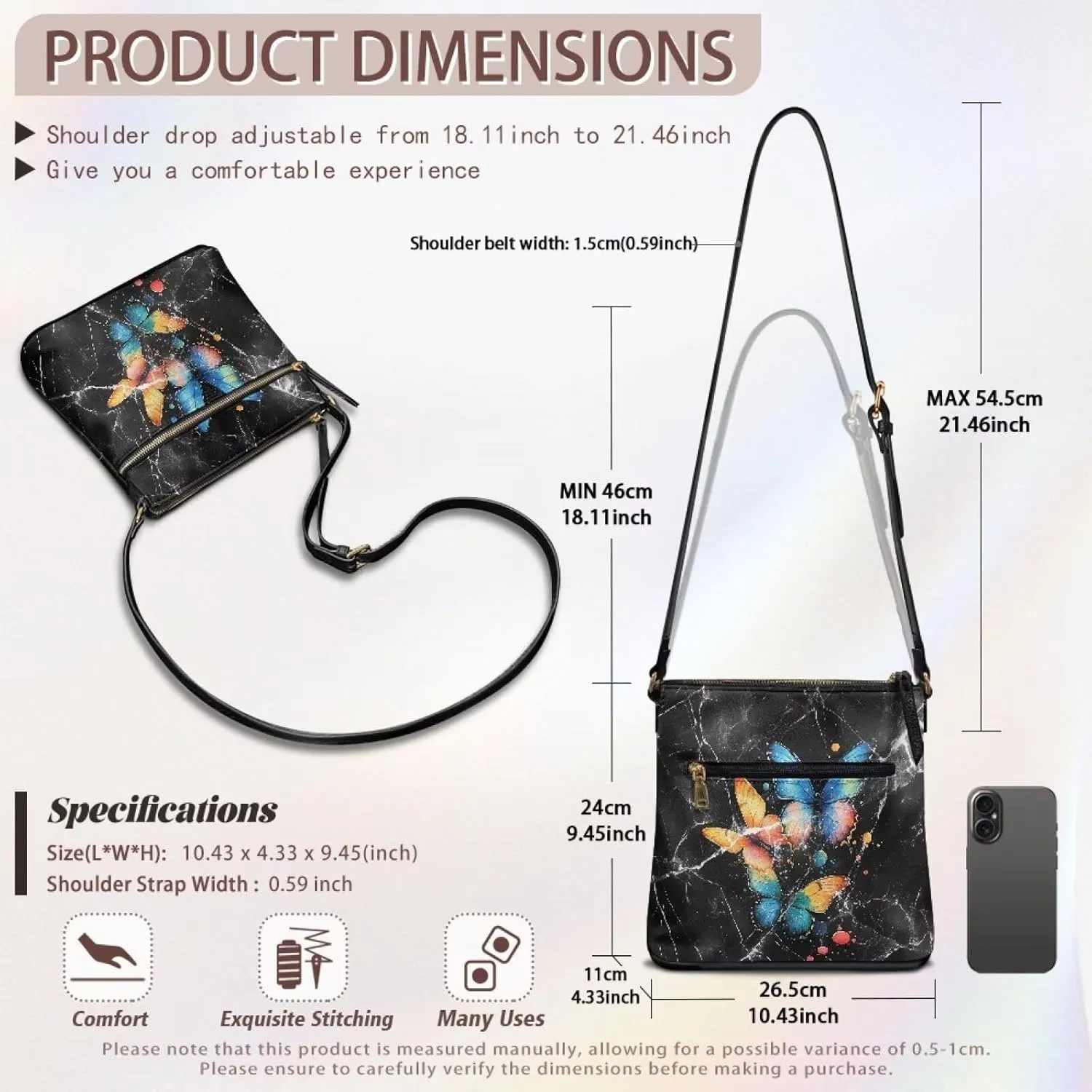 Leather Purse for Women, Small Leather Hobo Bag for Women Fashion Travel Sling Purse Zippered for Girls