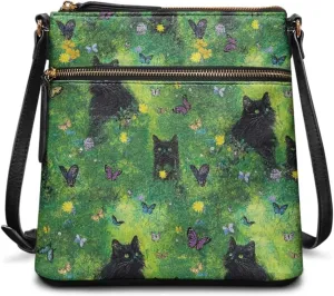 Leather Purses for Women, Leather Hobo Bags for Women Vintage Travel Sling Purse Multi Pockets Shoulder Bag