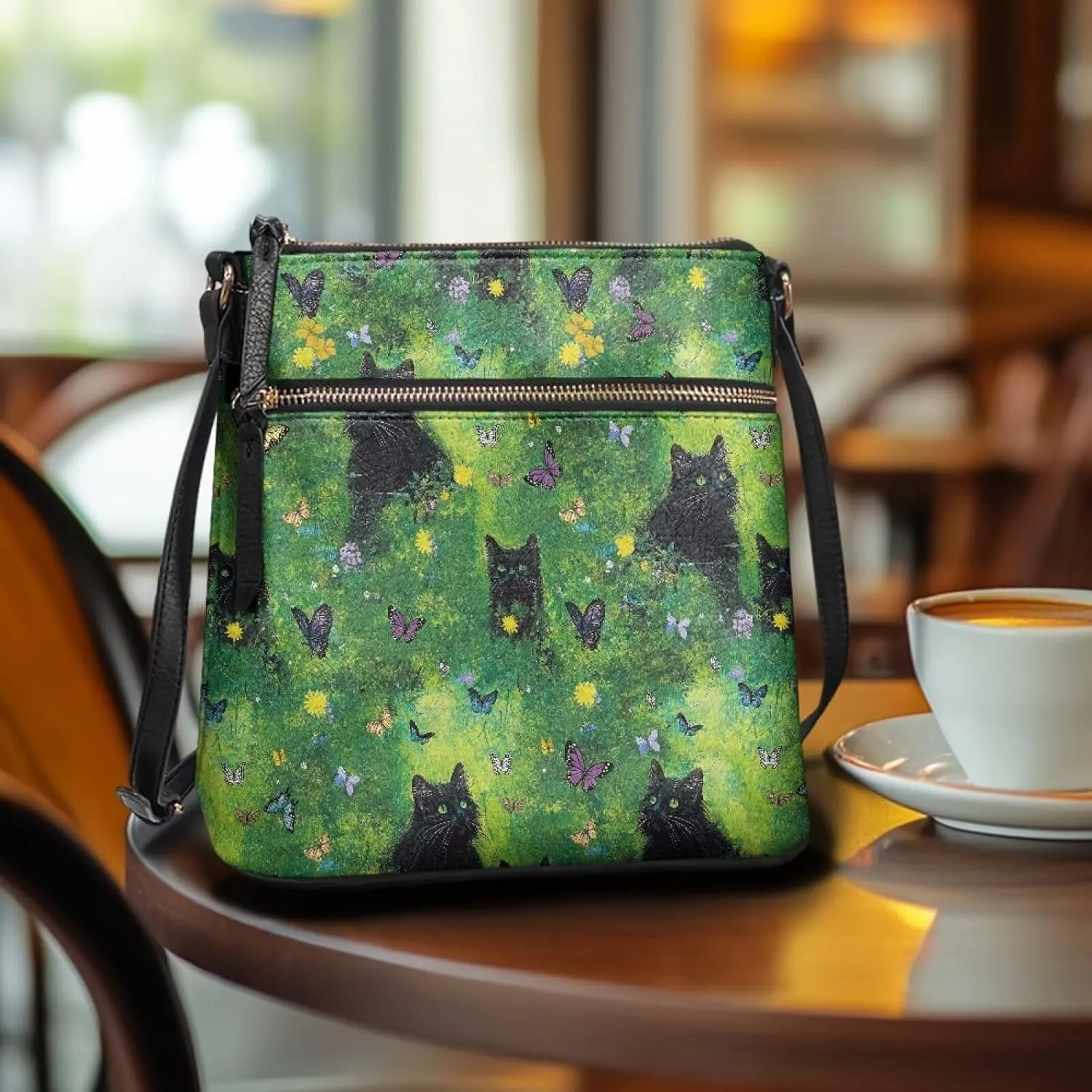 Leather Purses for Women, Leather Hobo Bags for Women Vintage Travel Sling Purse Multi Pockets Shoulder Bag