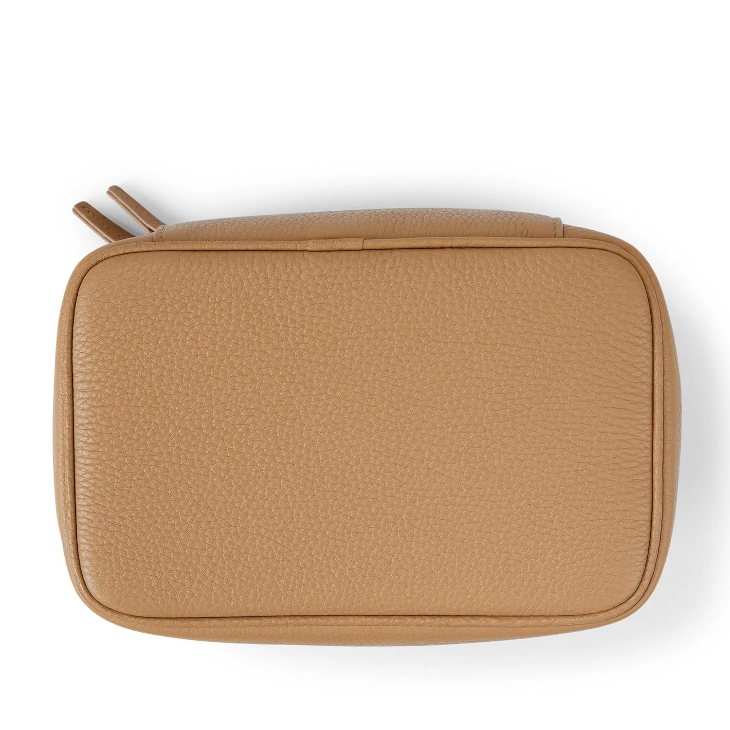 Leatherology Camel Leatherology Medium Train Case - Spacious design, Mesh pockets with Water-resistant Lining