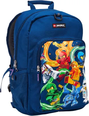 LEGO NINJAGO Heritage Classic Kids School Backpack Bookbag, for Travel, On-the-Go, Back to School, Boys and Girls, with Adjustable Padded Straps and Fun patterns, Stronger Together