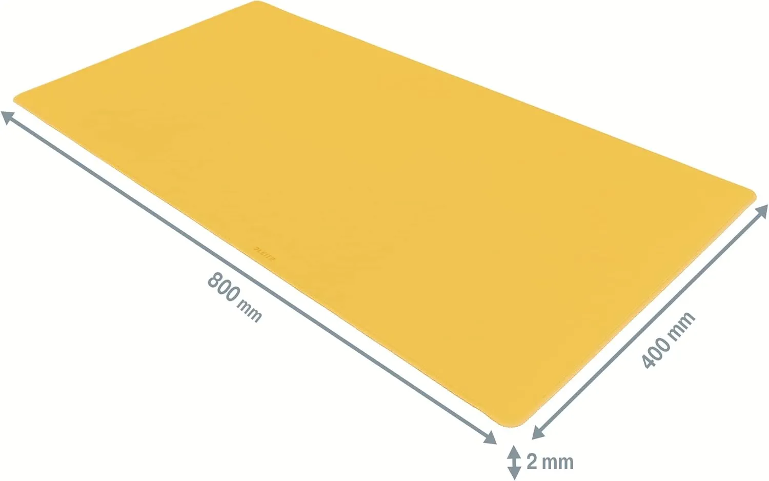 Leitz Desk Mat, Large 80 x 40cm Desk Pad, Non-Slip Mat for Laptop, PC, Monitors & Mouse Mats, Desktop Protector & Mouse Pad, Home/Office Use, Cosy Range, Warm Yellow, 52680019