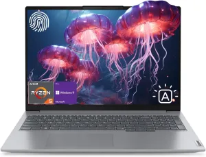Lenovo ThinkBook 16 Gen 6 Business Laptop, 16" FHD  Display, 6-Core AMD Ryzen 5 7530U, 32GB RAM, 2TB PCIe SSD, FP Reader, HDMI, SD Card Reader, Backlit Keyboard, Wi-Fi 6, Windows 11 Pro, Grey