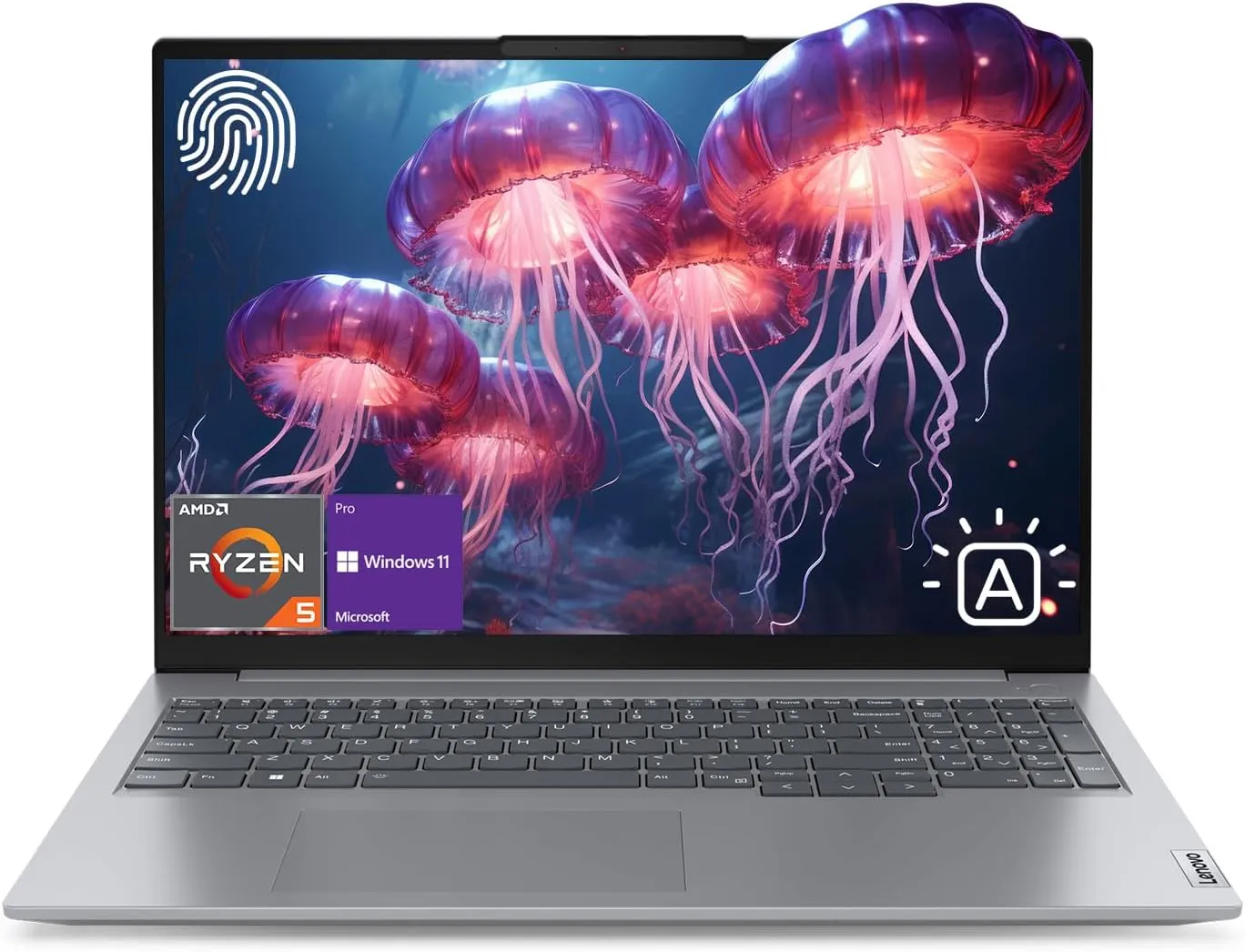 Lenovo ThinkBook 16 Gen 6 Business Laptop, 16" FHD  Display, 6-Core AMD Ryzen 5 7530U, 32GB RAM, 2TB PCIe SSD, FP Reader, HDMI, SD Card Reader, Backlit Keyboard, Wi-Fi 6, Windows 11 Pro, Grey
