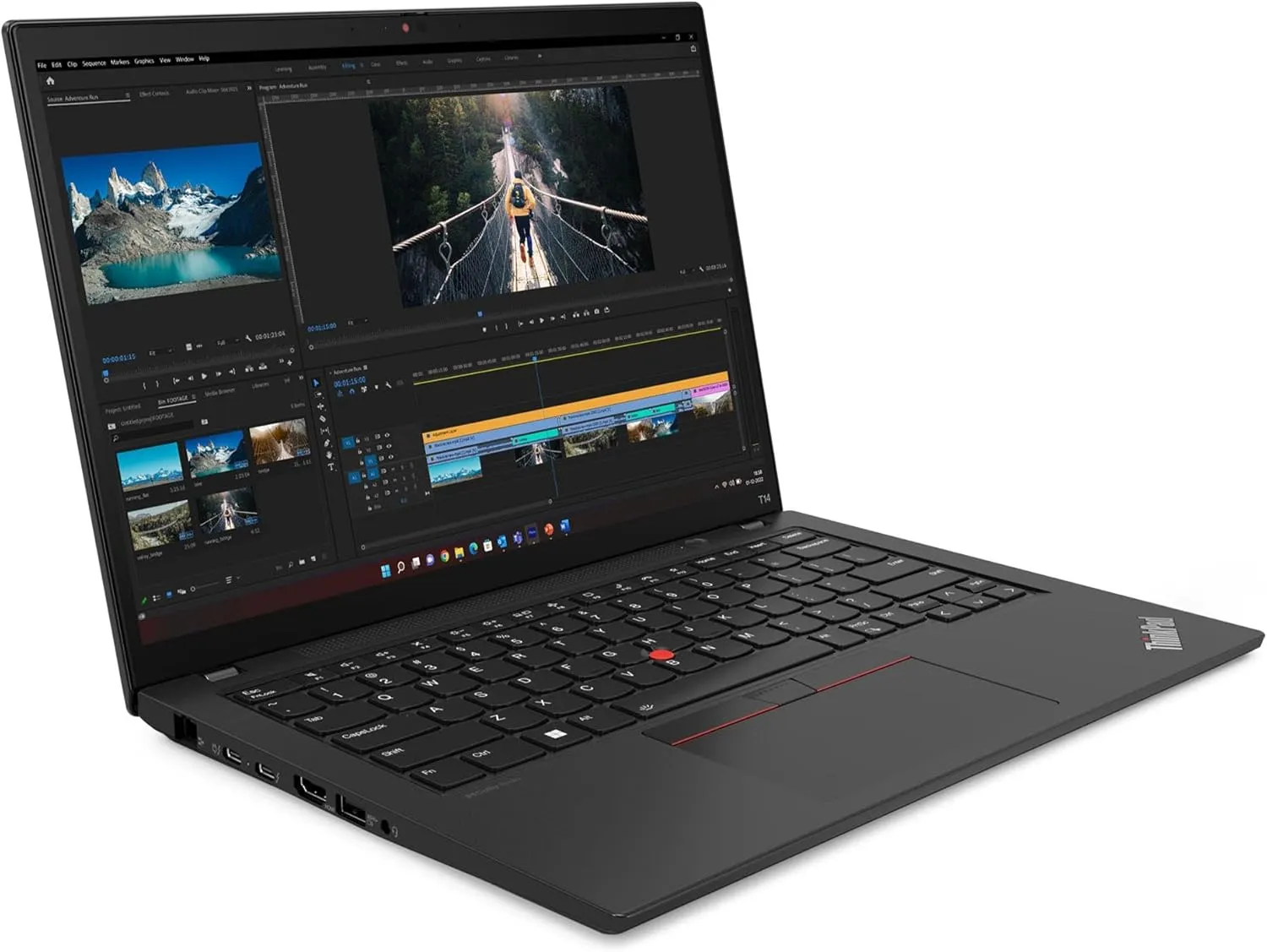 Lenovo ThinkPad T14 Gen 5 Laptop 2024-14" 2.2K Intel Arc Graphics - Intel Ultra 7 155H 16 Cores - 48GB DDR5 4TB NVMe SSD - Backlit Keyboard Fingerprint Thunderbolt 4 WiFi 4G - Win10 Pro 32GB USB