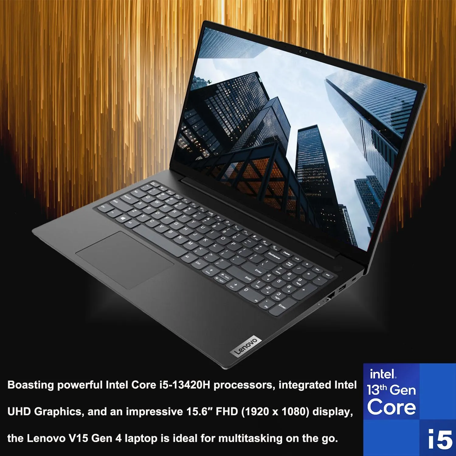 Lenovo V15 G4 15.6" FHD Business Laptop Computer, 13th Gen Intel Octa-Core i5-13420H up to 4.6GHz (Beat i7-1355U), 16GB DDR4 RAM, 512GB PCIe SSD, WiFi, Bluetooth 5.2, RJ-45, Windows 11 Pro, Befectoy