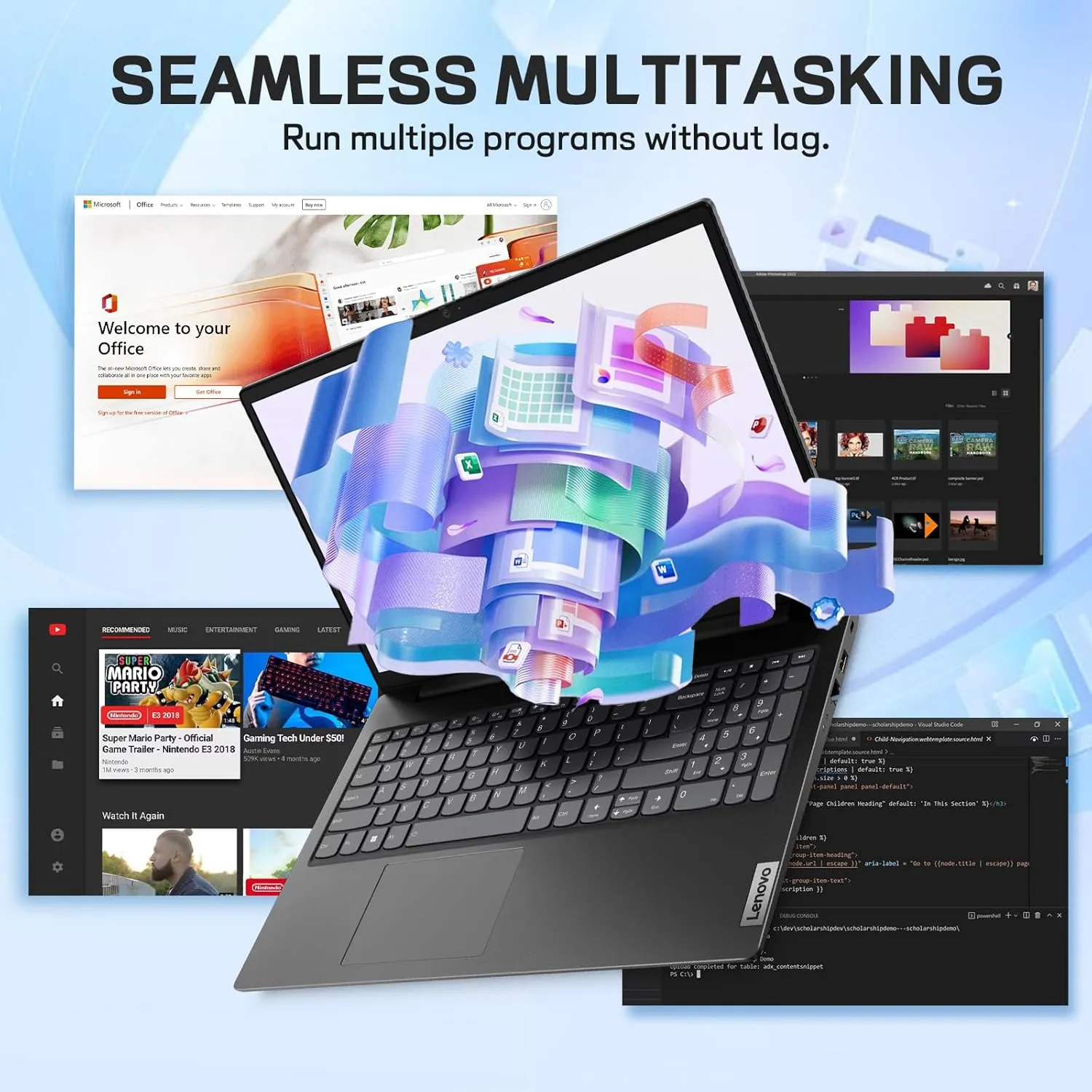 Lenovo V15 Premium Business Laptop - 15.6" FHD Display, IntelCore i7-1355U Processor, Wi-Fi 6, Numeric Keypad, HDMI, RJ45, Windows11 Pro, Office Lifetime (40GB RAM, 1TB SSD)