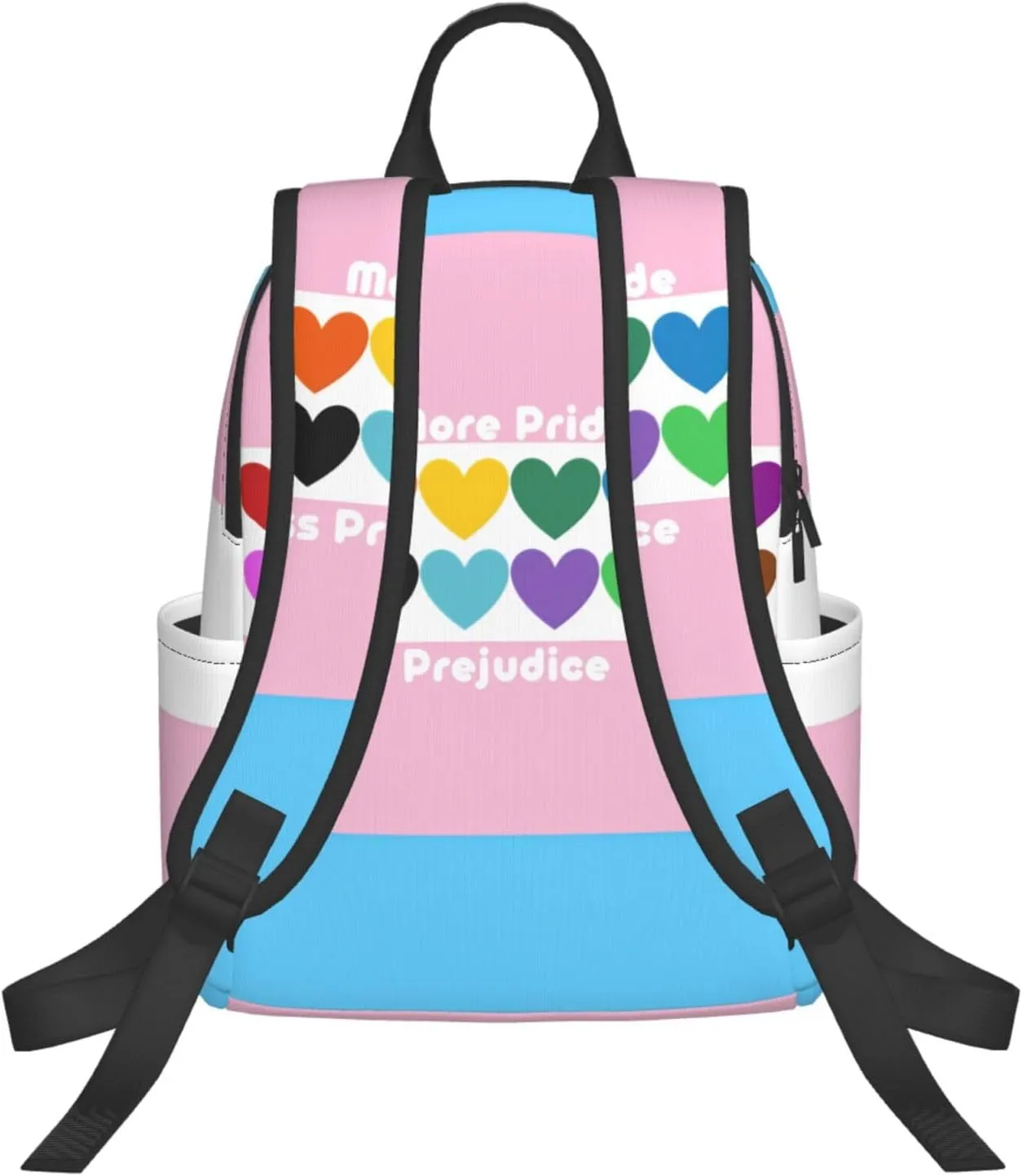 LGBT Rainbow Gay More Pride Less Prejudice Heart Travel Laptop Backpack Casual Backpacks Double Shoulder Daypack Notebook Rucksack Work Bags Sports Bag for Gym Hiking Camping Beach