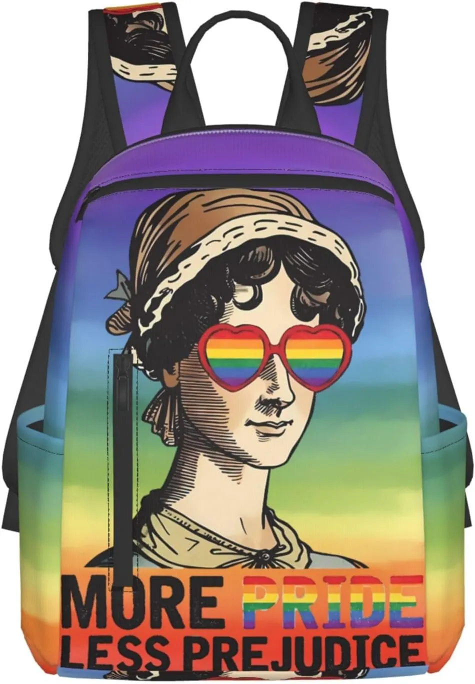 LGBT Rainbow Gay More Pride Less Prejudice Travel Laptop Backpack Casual Backpacks Double Shoulder Daypack Notebook Rucksack Work Bags Sports Bag for Gym Hiking Camping Beach