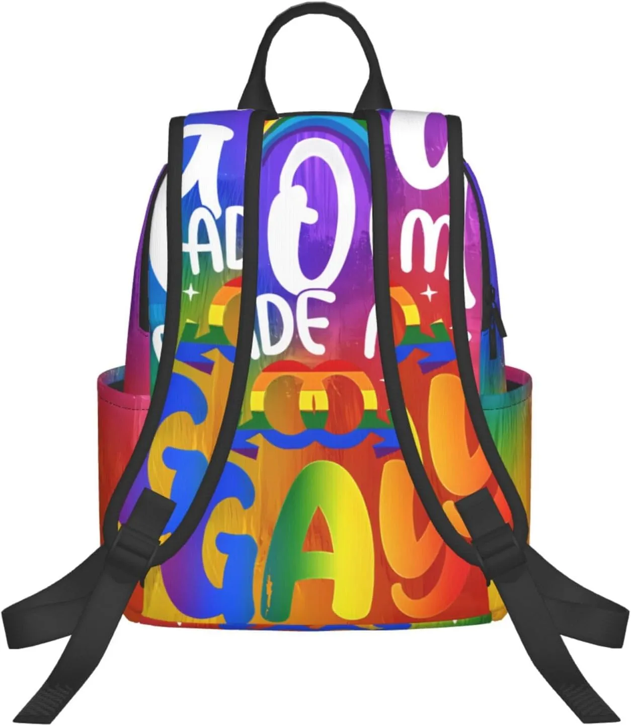 LGBT Rainbow Gay Pride God Made Me Gay Travel Laptop Backpack Casual Backpacks Double Shoulder Daypack Notebook Rucksack Work Bags Sports Bag for Hiking Camping Beach