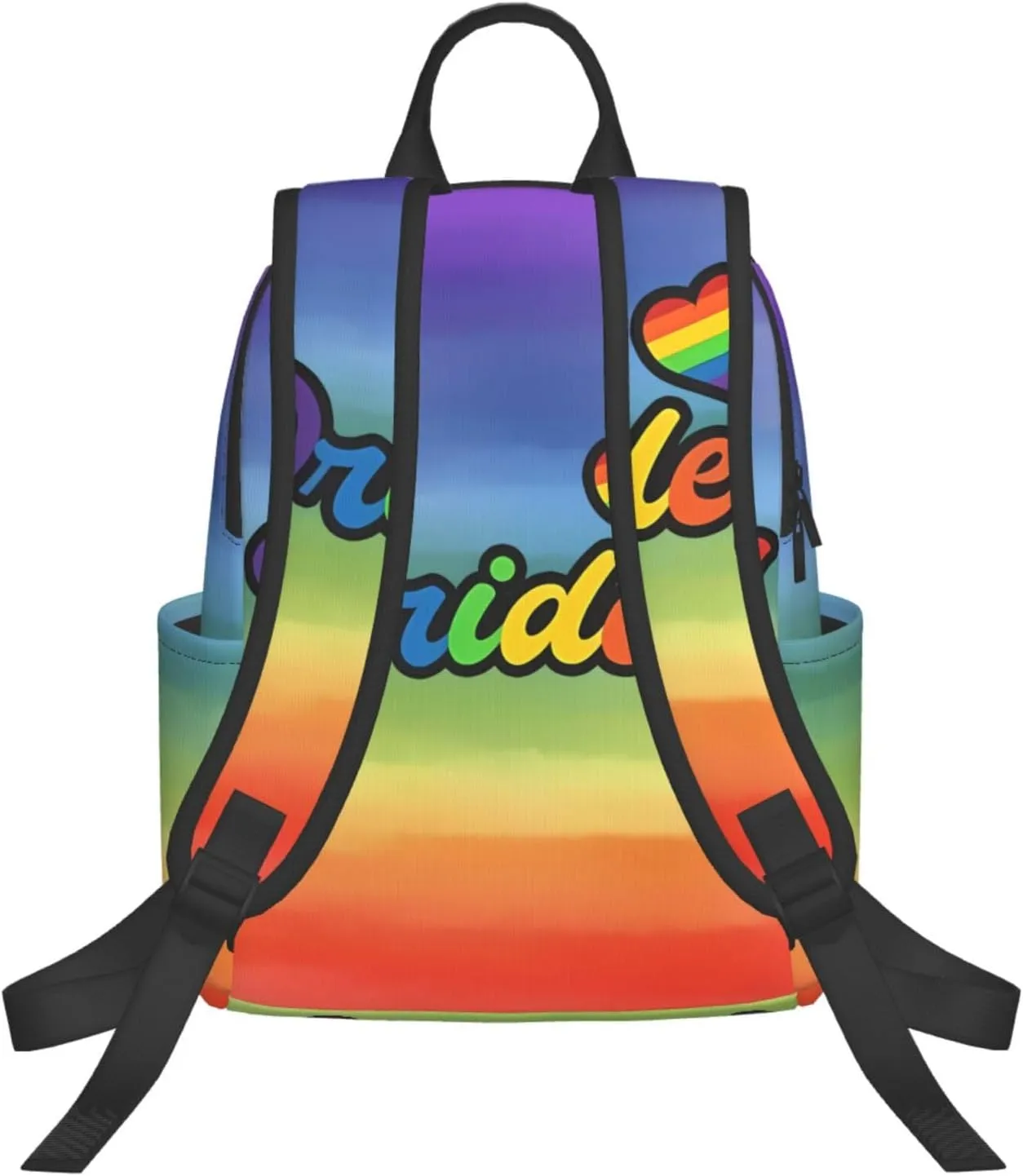 LGBT Rainbow Pride Gay Heart Travel Laptop Backpack Casual Backpacks Double Shoulder Daypack Notebook Rucksack Work Bags Sports Bag for Gym Hiking Camping Beach