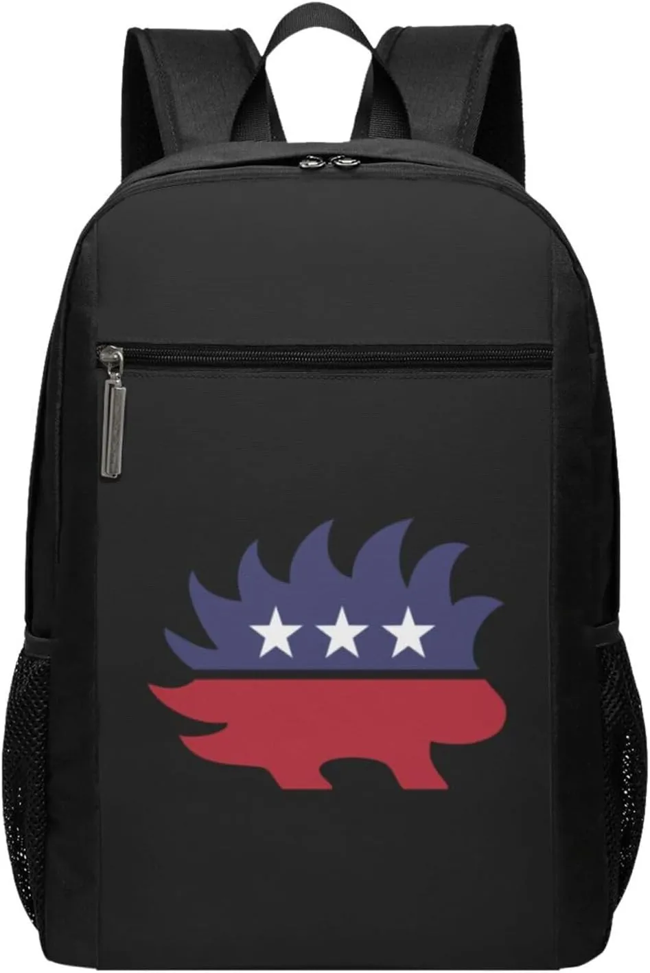 Libertarian Porcupine Travel Laptop Backpack, Business Anti Theft Slim Sturdy Laptops Backpacks, College Computer Bag Gift for Men & Women Fits 17 Inch Notebook,Black