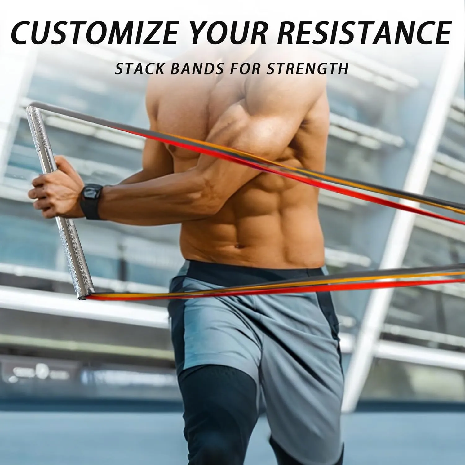 Lights Mountain Wooden Resistance Bands Handles Versatile Exercise Handles with Anti-Slip Grip Tapes for Elastic Band Workouts Home Gym Strength Training and Full-Body Workouts