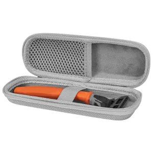 Linkidea Generic EVA Hard Shell Safety Razor Case, Shaving Accessories Storage, Men's Travel Shaver Bag Compatible with Gillette Fusion 5 Power, Mach 3, Harry's 5 Blade (Silver)