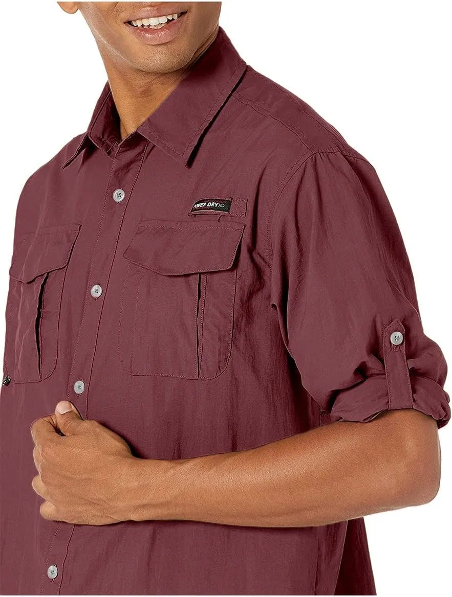 Little Donkey Andy Men's UPF 50  UV Protection Shirt, Short Sleeve Fishing Shirt, Breathable and Fast Dry