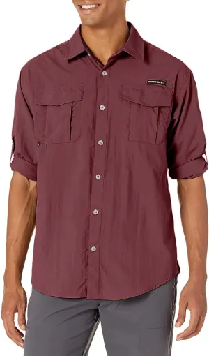 Little Donkey Andy Men's UPF 50  UV Protection Shirt, Short Sleeve Fishing Shirt, Breathable and Fast Dry