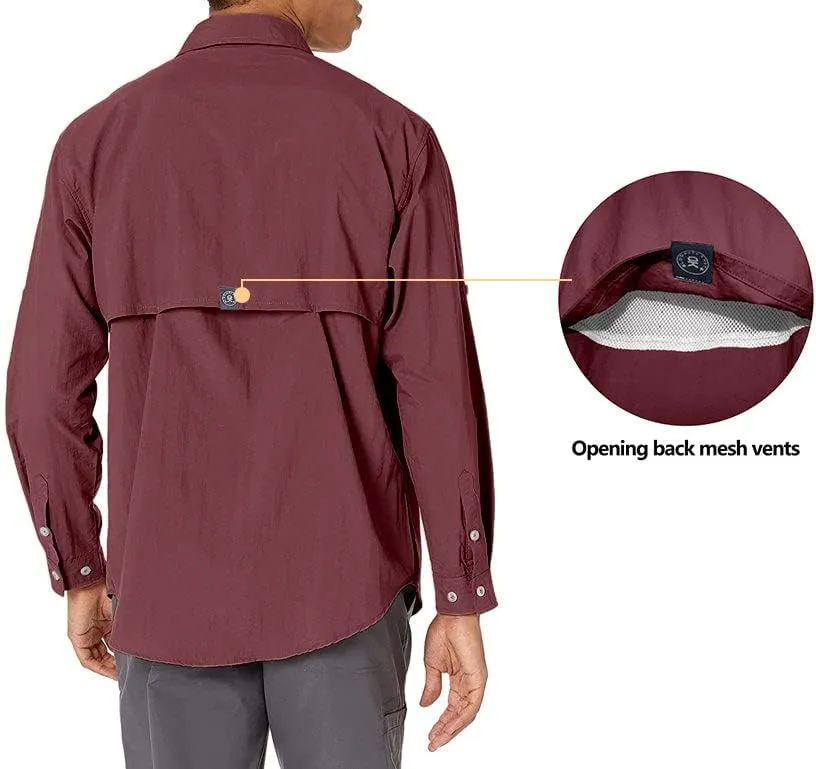 Little Donkey Andy Men's UPF 50  UV Protection Shirt, Short Sleeve Fishing Shirt, Breathable and Fast Dry