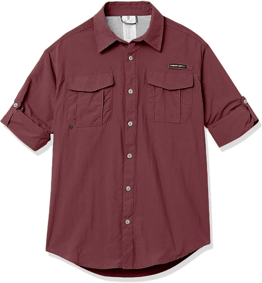 Little Donkey Andy Men's UPF 50  UV Protection Shirt, Short Sleeve Fishing Shirt, Breathable and Fast Dry