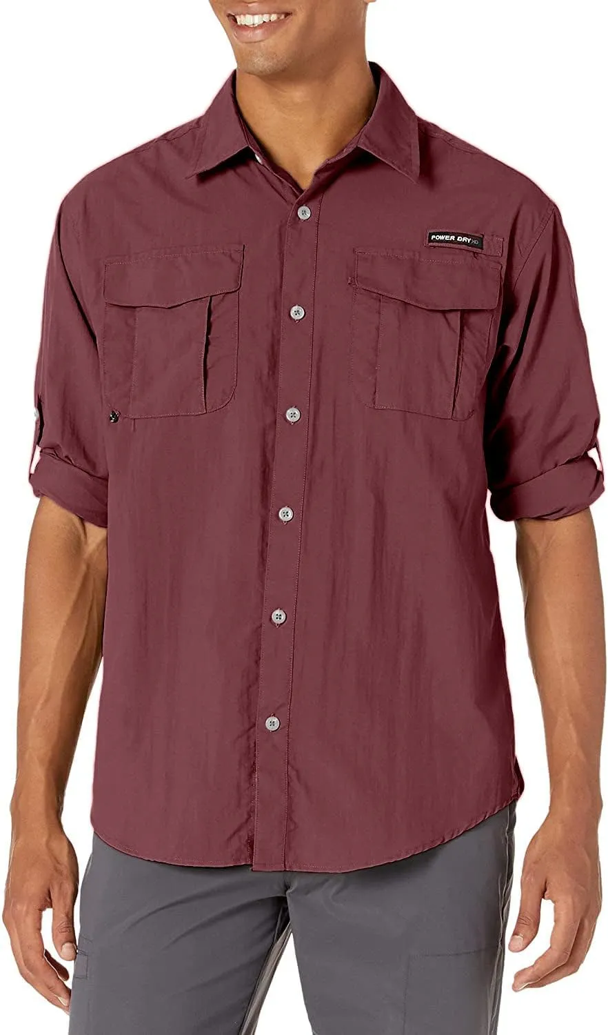 Little Donkey Andy Men's UPF 50  UV Protection Shirt, Short Sleeve Fishing Shirt, Breathable and Fast Dry