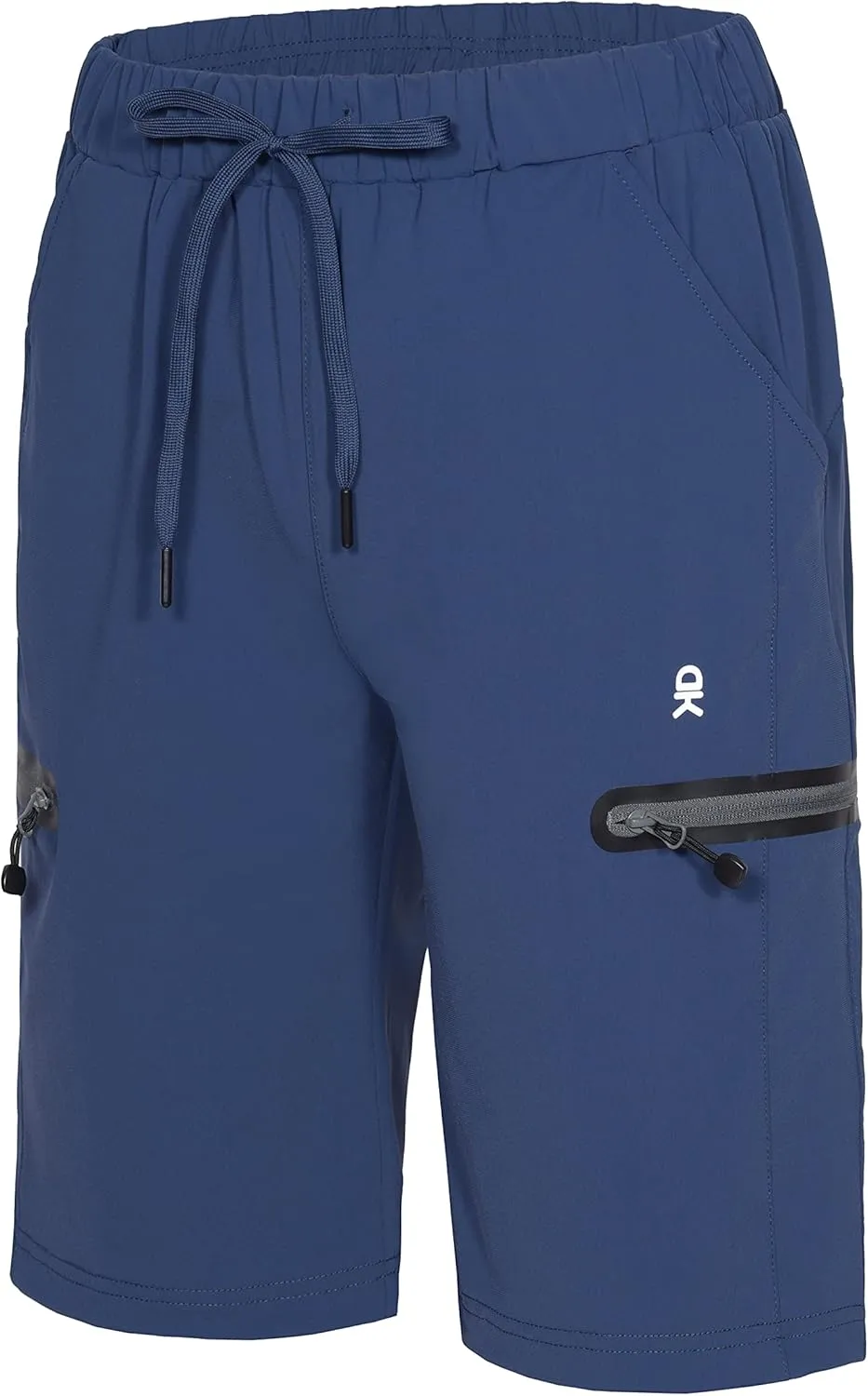 Little Donkey Andy Women's Ultra Stretch Quick Dry Lightweight Bermuda Shorts Drawstring Zipper Pocket Hiking Travel Workout