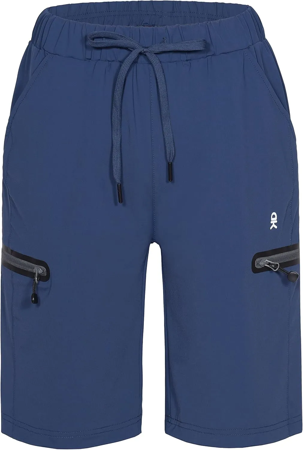 Little Donkey Andy Women's Ultra Stretch Quick Dry Lightweight Bermuda Shorts Drawstring Zipper Pocket Hiking Travel Workout