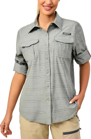 Little Donkey Andy Women's UPF 50  UV Protection Shirt, Long Sleeve Fishing Shirt, Breathable and Fast Dry