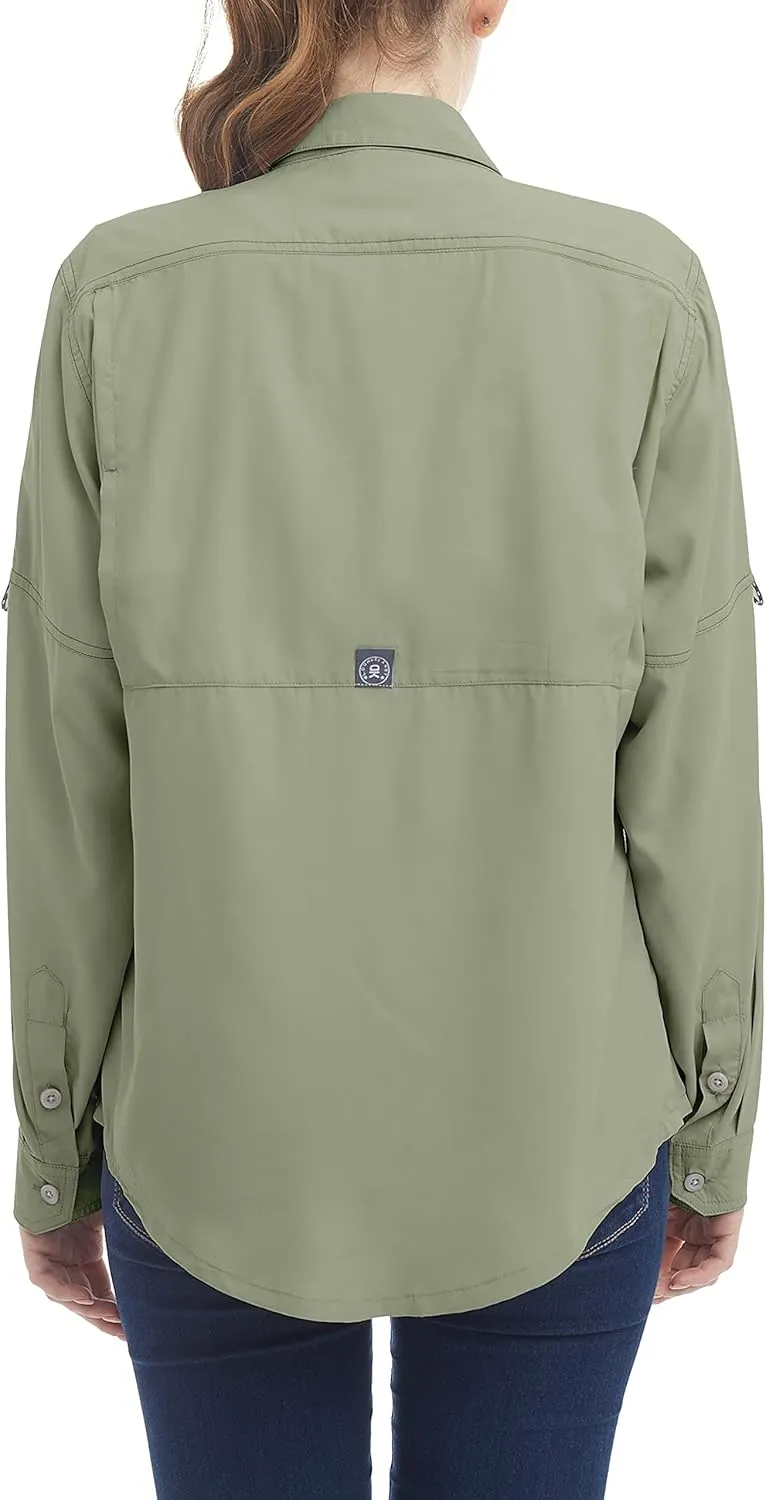 Little Donkey Andy Women's UPF 50  UV Protection Shirt, Long Sleeve Fishing Shirt, Breathable and Fast Dry