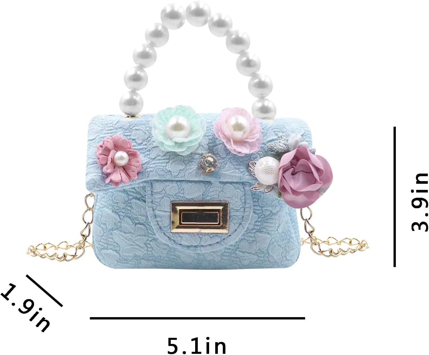 Little Girls Mini Jelly Purse Candy Color Transparent Small Crossbody Bag Cute Princess Handbags with Pearl Handle