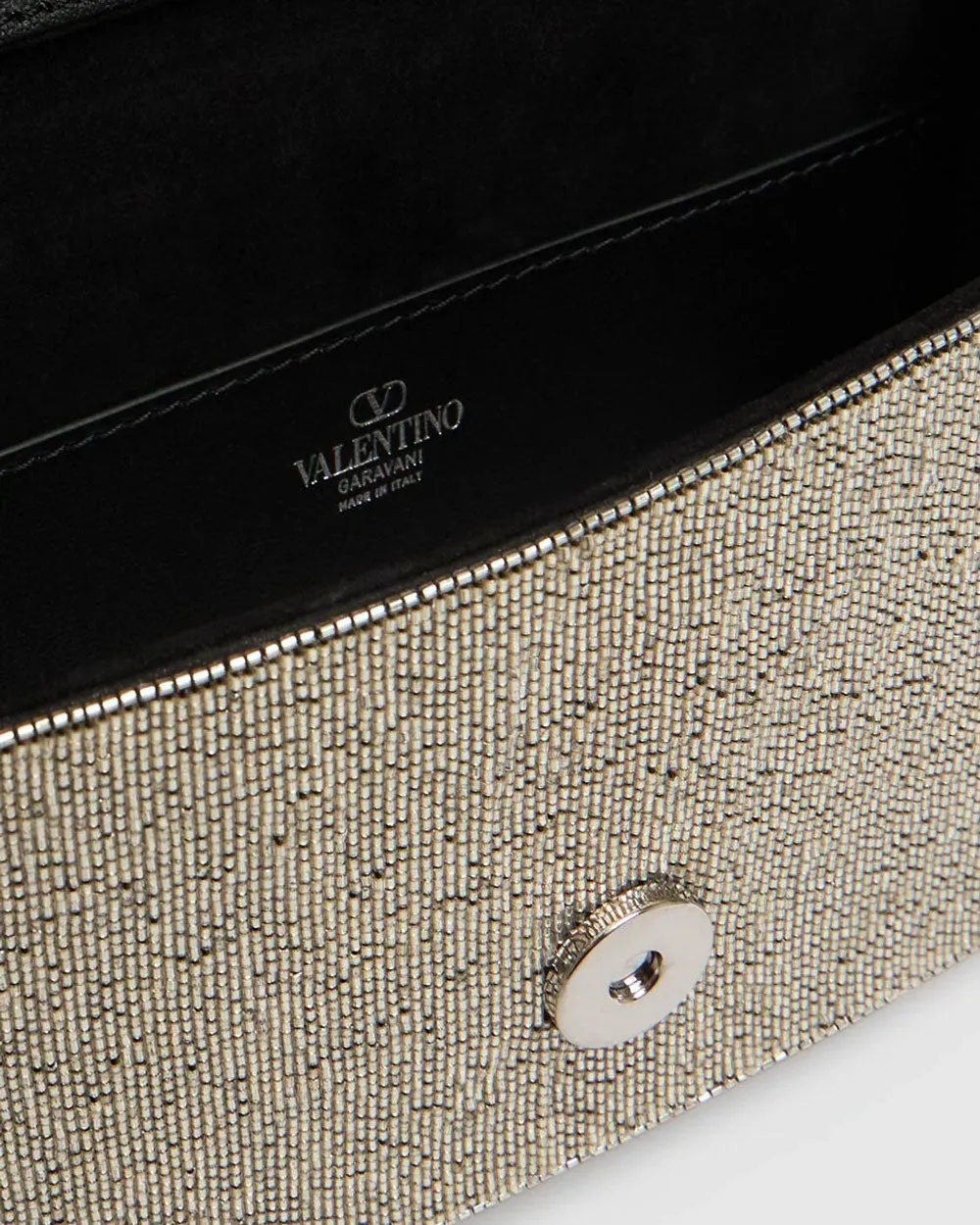 Locò Small Beaded Shoulder Bag in SIlver Crystal
