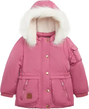 LONDON FOG Girls' Heavyweight Utility Parka with Cozy Trim Hood