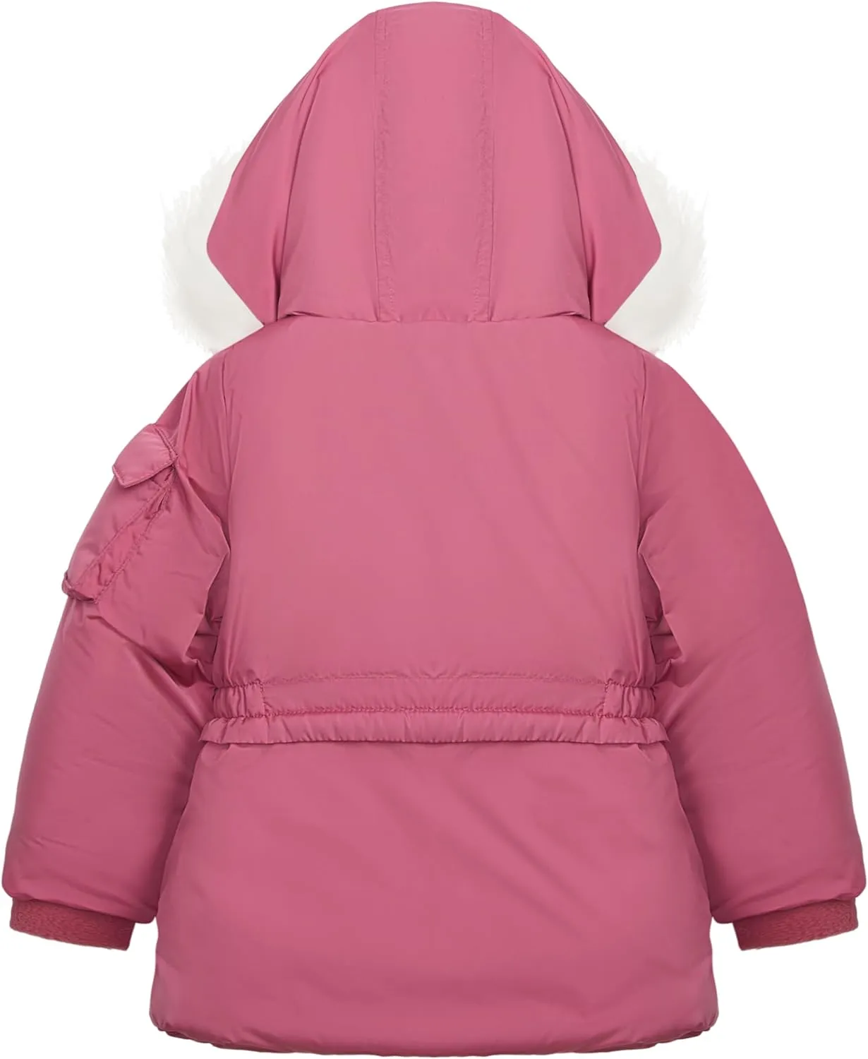 LONDON FOG Girls' Heavyweight Utility Parka with Cozy Trim Hood