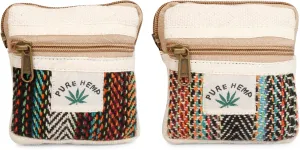 LONGING TO BUY Zip Pouch Combo for Multiple use in Pure Hemp - Combo Pack of 2