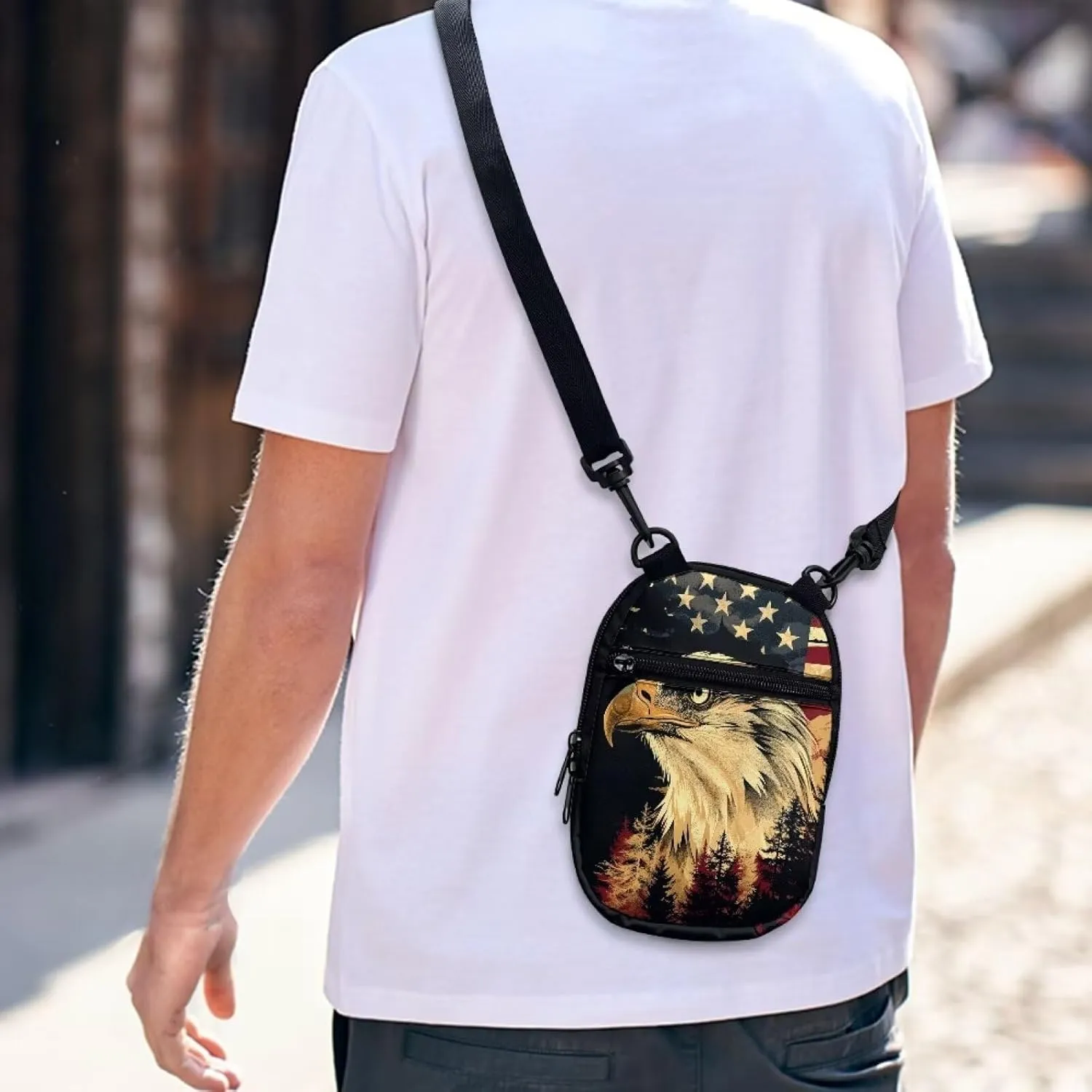 Lotusorchid Small Message Bag Women Shoulder Bag with Adjustable Staps, Sling Phone Bag Crossbody Satchel Purse Wallet