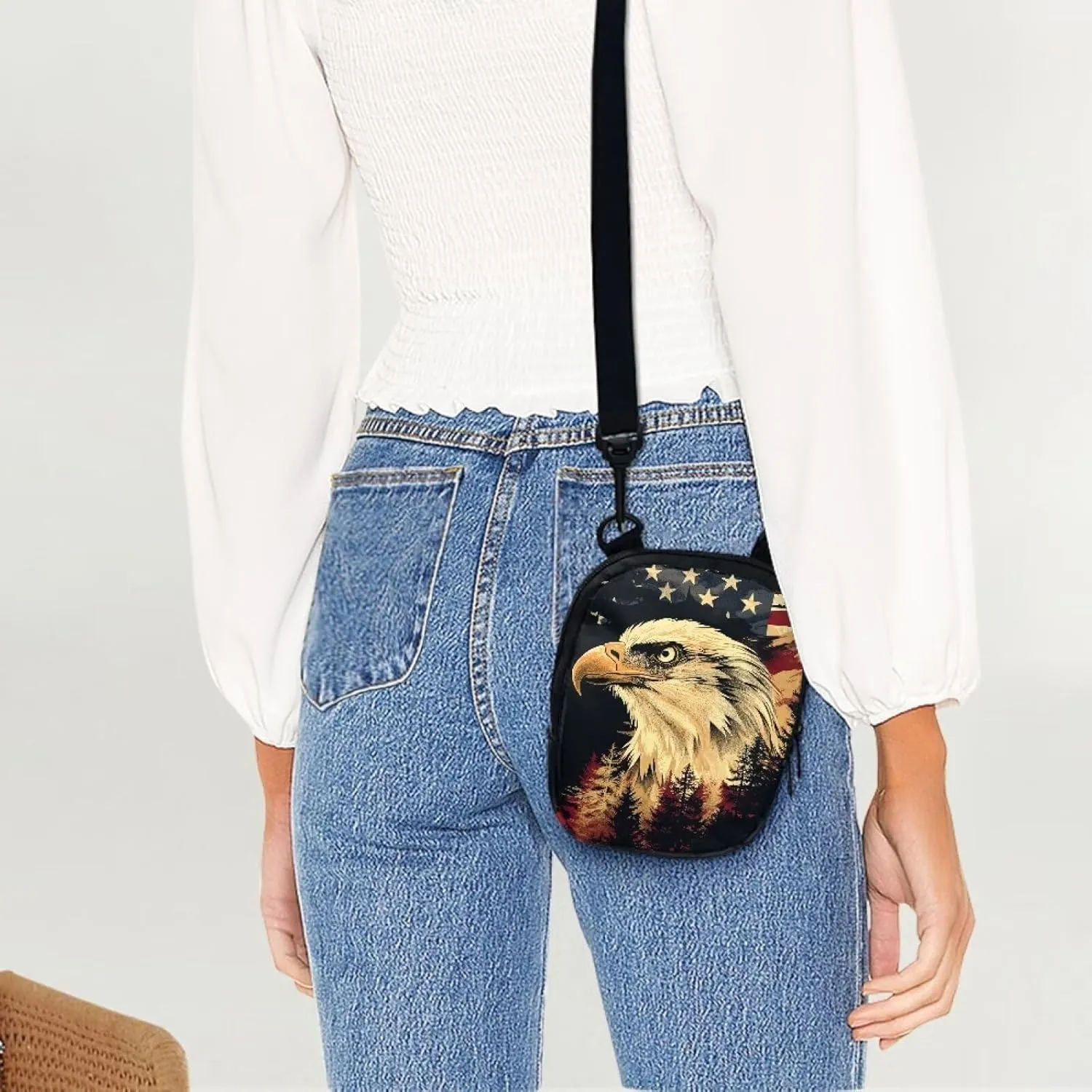 Lotusorchid Small Message Bag Women Shoulder Bag with Adjustable Staps, Sling Phone Bag Crossbody Satchel Purse Wallet