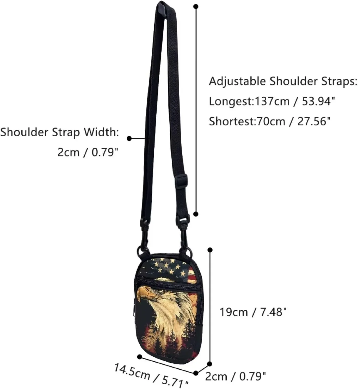 Lotusorchid Small Message Bag Women Shoulder Bag with Adjustable Staps, Sling Phone Bag Crossbody Satchel Purse Wallet