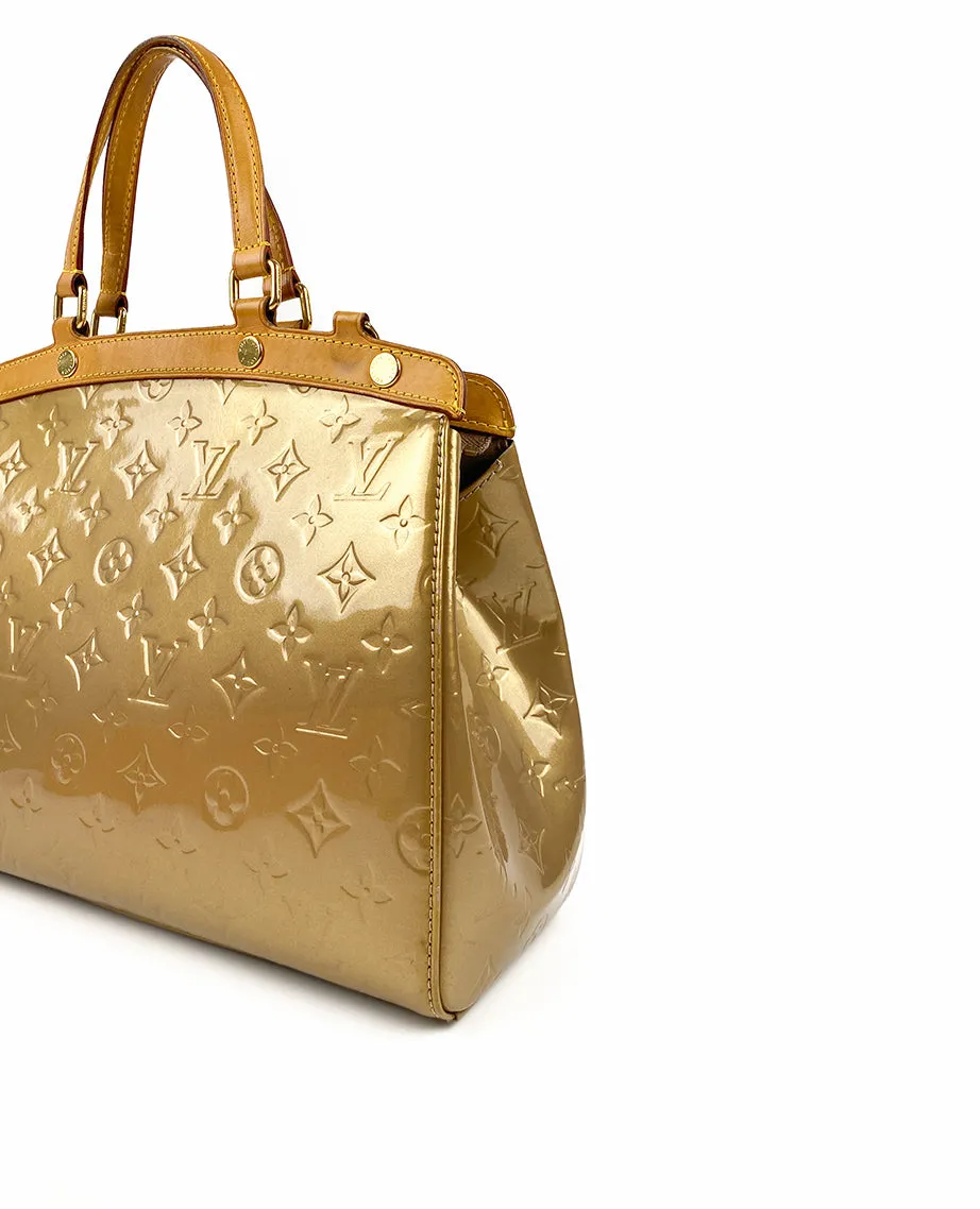 Louis Vuitton Gold Monogram Vernis Brea MM