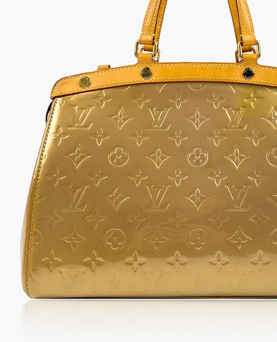 Louis Vuitton Gold Monogram Vernis Brea MM