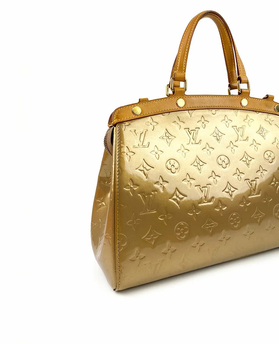 Louis Vuitton Gold Monogram Vernis Brea MM