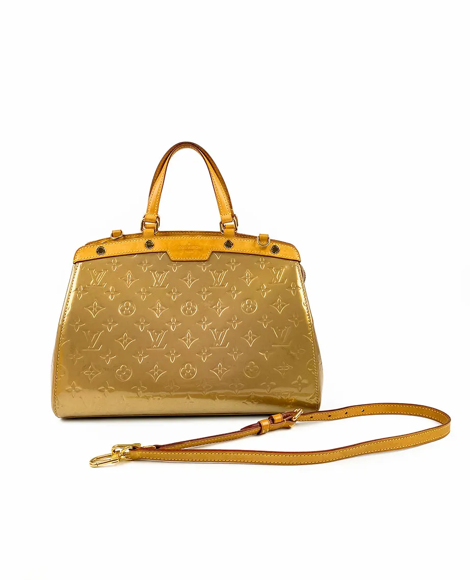 Louis Vuitton Gold Monogram Vernis Brea MM