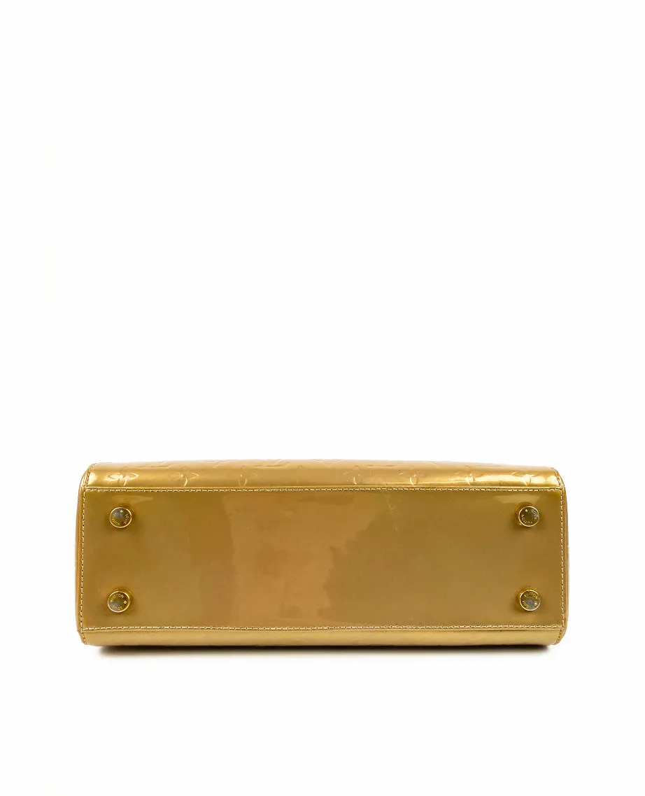 Louis Vuitton Gold Monogram Vernis Brea MM