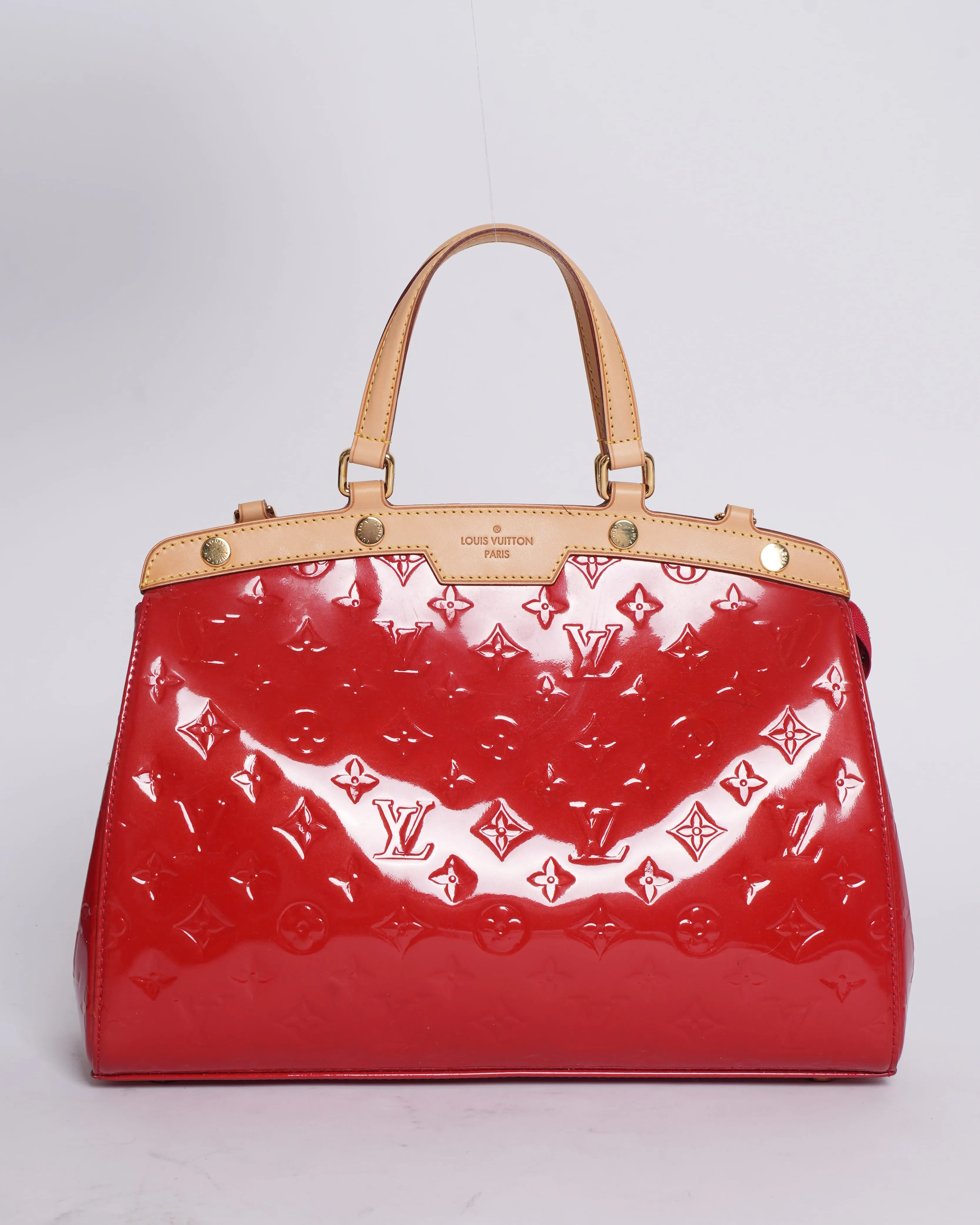 Louis Vuitton Rouge Grenadine Monogram Vernis MM Bag