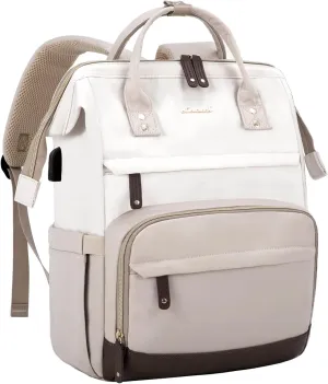 LOVEVOOK Laptop Backpack for Women, 15.6 Inch Work Business Backpacks Purse with USB Port, Large Capacity Nurse Bag College Bookbag for School, Waterproof Casual Daypack for Travel