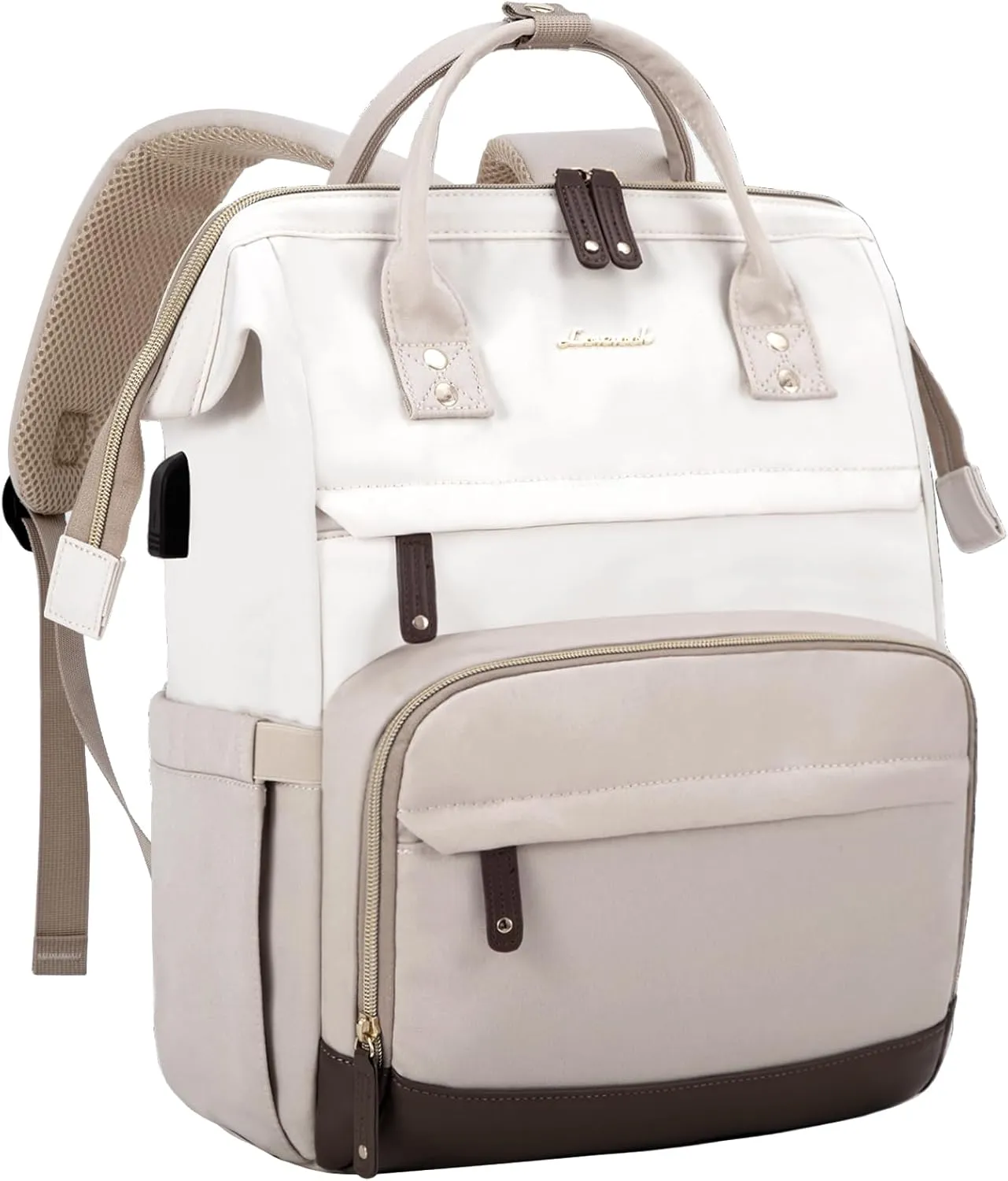 LOVEVOOK Laptop Backpack for Women, 15.6 Inch Work Business Backpacks Purse with USB Port, Large Capacity Nurse Bag College Bookbag for School, Waterproof Casual Daypack for Travel