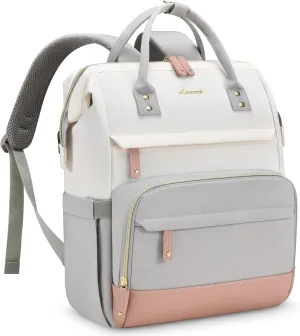 LOVEVOOK Laptop Backpack for Women, 17 Inch Work Business Backpacks Purse with USB Port, Large Capacity Nurse Bag College Bookbag for School, Waterproof Casual Daypack for Travel