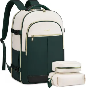 LOVEVOOK Large Travel Backpack for Women, 40L Carry on Luggage Flight Approved, TSA Personal Item Travel Bag Fits 17.3 Inch Laptop,Water-Resistant Travel Work Weekender Backpack with 2 Packing Cubes