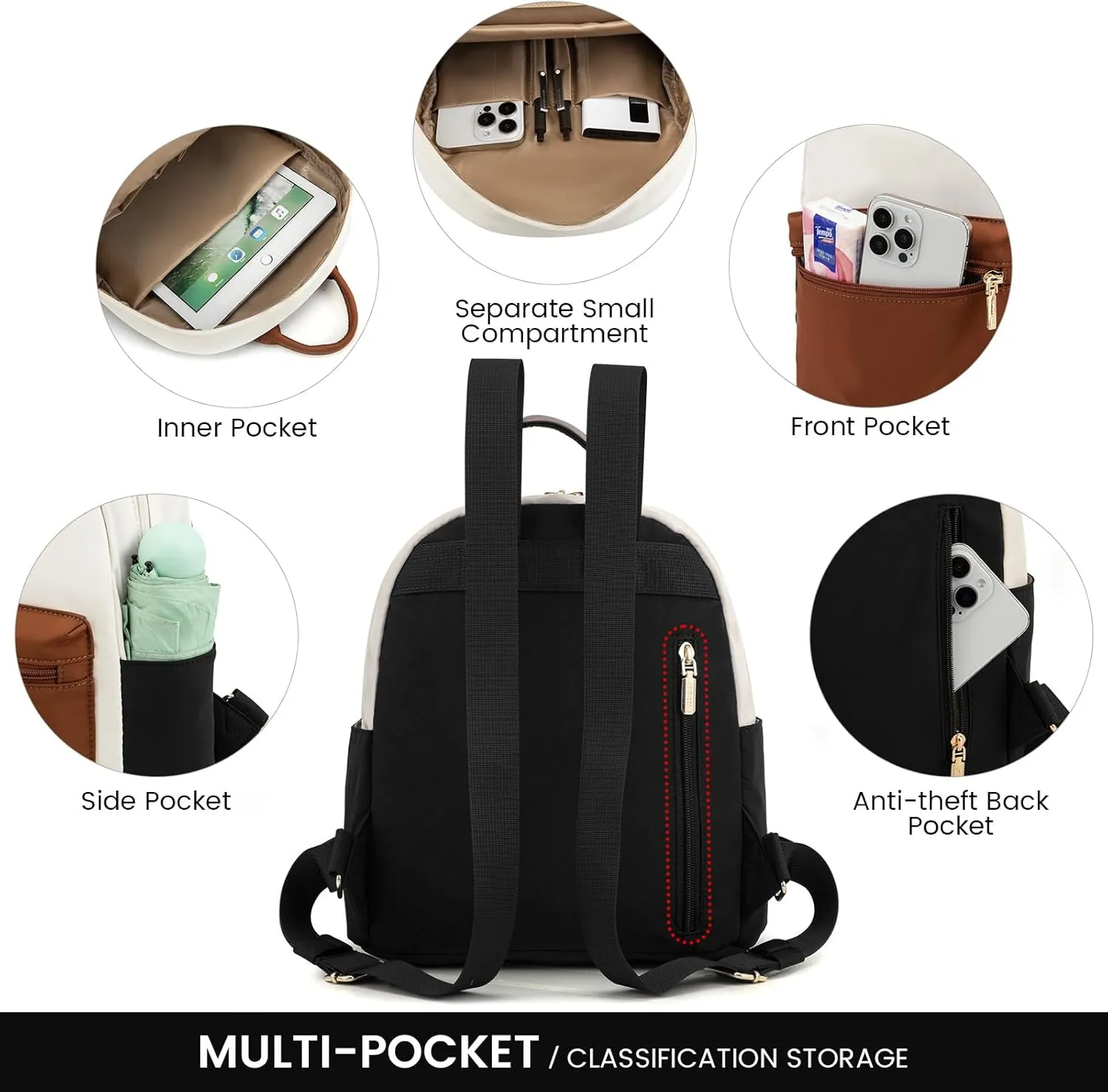 LOVEVOOK Mini Backpack for Women Light Weight Small Waterproof Backpack Purses Daily Backpack…