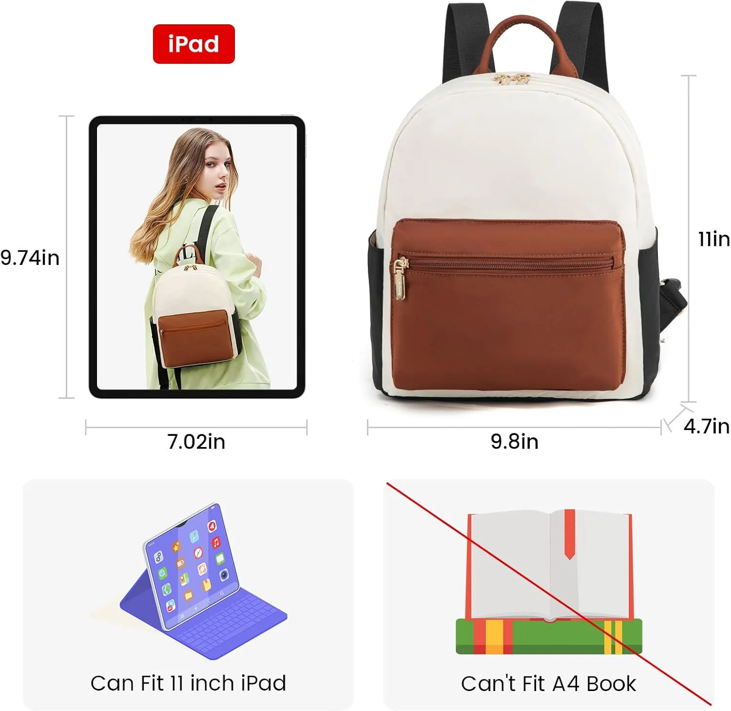 LOVEVOOK Mini Backpack for Women Light Weight Small Waterproof Backpack Purses Daily Backpack…